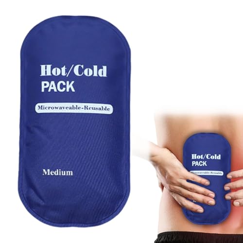 Saco de gelo em gel reutilizável, saco de gelo, sacos de gel frio e calor, envoltório de gel frio reutilizável, sacos de gelo para aliviar a dor do joelho, 18,5 x 9,5 cm