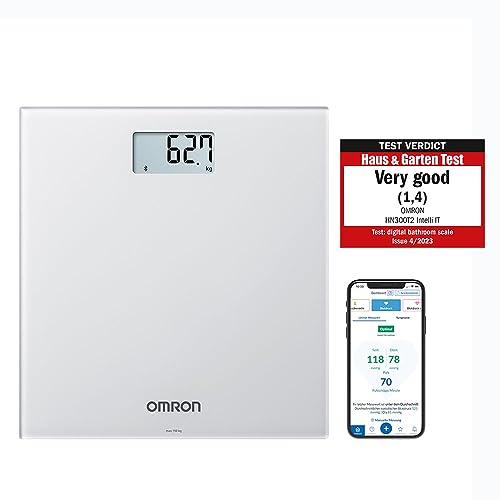 OMRON HN300T2 Intelli IT Balança digital com Bluetooth e aplicação para smartphone, cor cinzenta