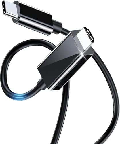 BHHB Cabo USB C a HDMI 4K60Hz 3 m Thunderbolt 3/4 compatível com USB C HDMI cabo tipo C a HDMI para iPhone 15 Pro/Pro Max, MacBook iPad Pro/Air, iMac, Surface Book 2, Samsung S10, Pixelbook, etc