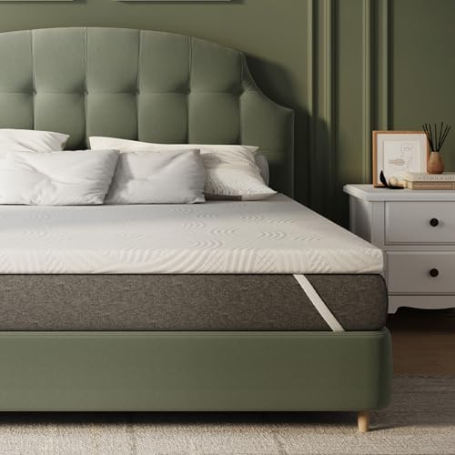 Novilla Sobrecolchão, 135 x 190 7,5 cm Topper colchão de fibra, espuma confortável e lavável a 60 °C, respirável e fresco, branco