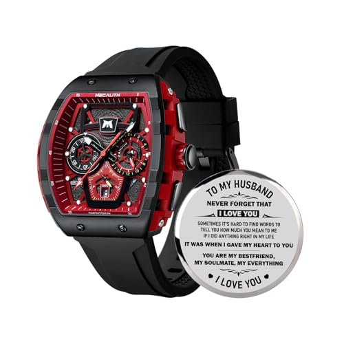 MEGALITH Relógio homem militar grande desportivo cronógrafo impermeável relógios homem elegante analógico relógio de pulso design mostrador quadrado borracha quartzo data luminosa calendário