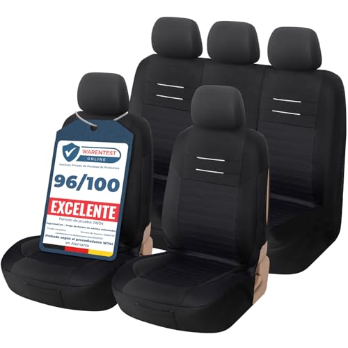 Upgrade4cars Capas de assento de carro universais pretas | cobertura universal | protetor de assento dianteiro para a frente e traseiro, acessórios interior decoração