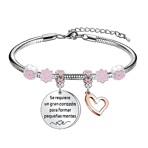Angelra Presente de professora pulseira de mulherUm grande professor é difícil de encontrar e impossível esquecer pingente gravado pulseiras regulares presentes de graduação