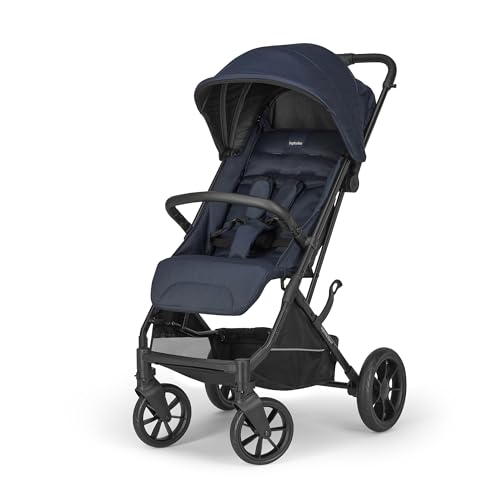Inglesina Zenit Carrinho compacto, azul, desempenho excelente, confortável, até 22 kg, rodas grandes, assento espaçoso, exclusivo da Amazon