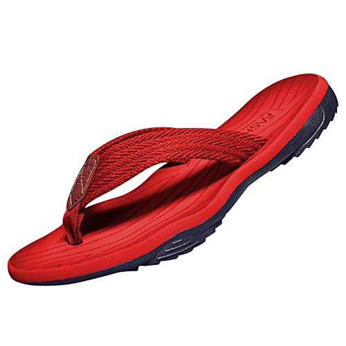 MGGMOKAY Chinelos homem Flip Flops com suporte para arco sandálias de praia antiderrapantes
