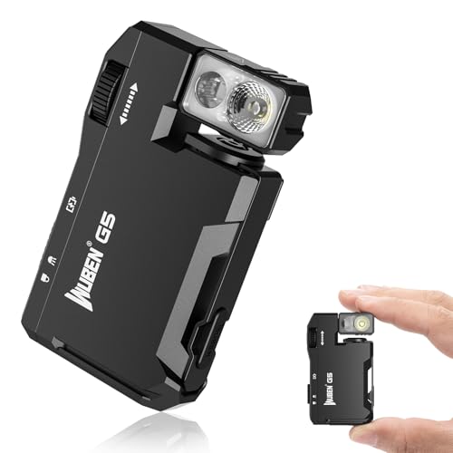 WUBEN G5 Lanternas LED de alta potência 400 lúmenes, lanterna LED recarregável USB RGB potente, lanterna LED pequena a pilhas, IP68 impermeável portátil Flashlight emergência Camping (preto)