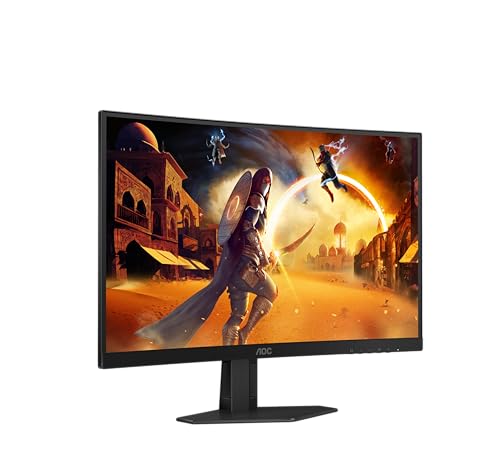 AOC Gaming C27G4ZXE Monitor FHD curvo de 27 polegadas, 280 Hz, 0,3 ms, VA, HDR10, base desportiva, baixo atraso de entrada, FreeSync (1920 x 1080,300 CD/m2, HDMI 2.2. 0 / DP 1.2)