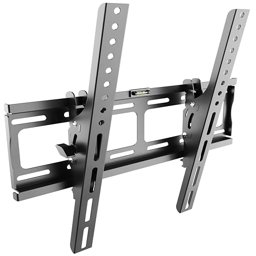 RICOO Suporte TV parede 32-65" (81-165 cm) R09 gancho inclinável fixo engate televisão plano universal VESA 200 x 200 - 400 x 400 preto