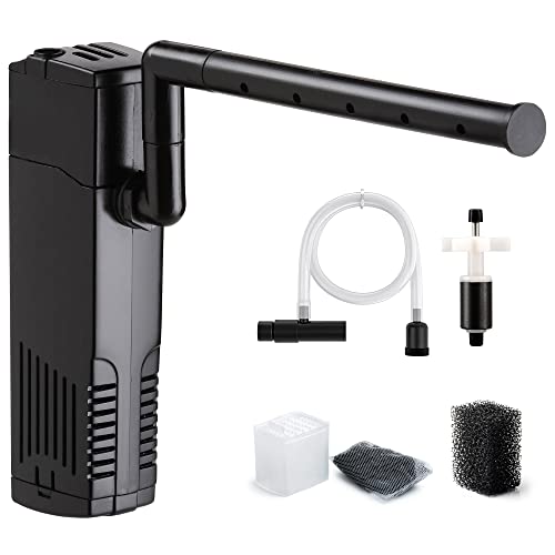 NICREW Filtro interior para aquário de 40 l - 80 l, bombas e filtros para aquário de água doce ou salgada