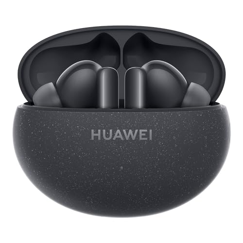 HUAWEI FreeBuds 5I Auriculares sem fios, iOS e Android e Windows, Bluetooth 5.2, controlo deslizante, áudio Hi-Res, 3 modos ANC, 28 horas de bateria, IP54, conexão dupla, preto