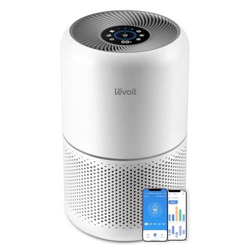 LEVOIT Purificador de ar com filtro HEPA Core 300S, compatível com Alexa e APP, modo inteligente, modo de sono silencioso de 22 dB, elimina 99,97 % de alergia pólen, fumo de pêlo de animal de