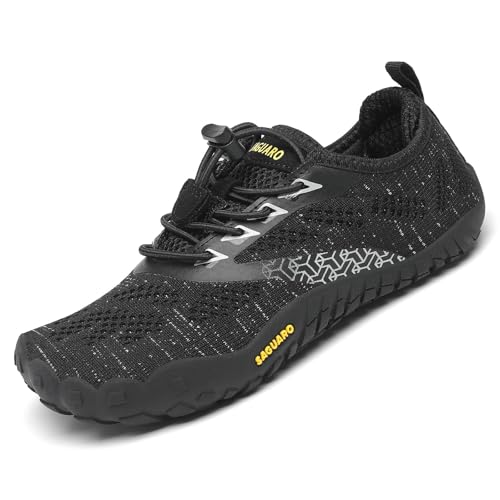 SAGUARO Calçado escalço crianças sapatilhas de trilho meninas respiráveis minimalistas sapatilhas de desporto para exterior interior, 24-36 UE