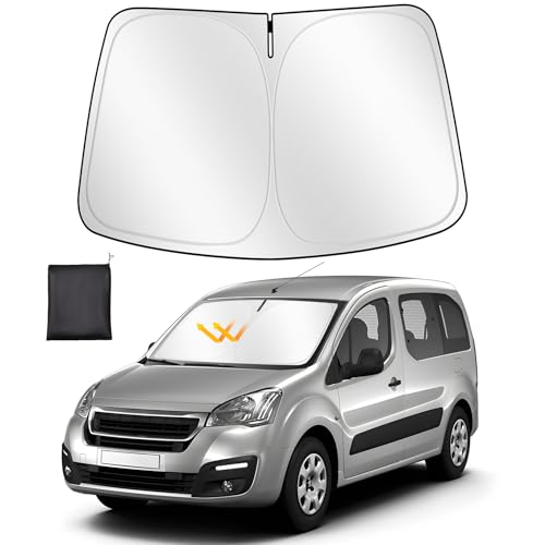 ZATOOTO Para-sol para Citroen Berlingo 2018-2024, para-sol carro dianteiro dobrável, grosso e refletor de poliéster bloqueia os raios UV e mantém o carro mais fresco