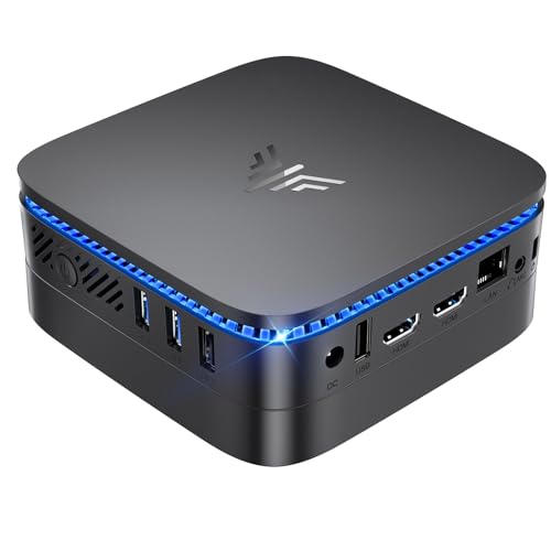 NiPoGi AK1 Plus Mini PC Intel 12TH Alder Lake-95 (até 3,4 GHz,15 W), 16 GB DDR4/1TB M.2 SSD, mini computadores de mesa, 2 x HDMI, 4K@60HZ, BT4.2, RJ45-LAN, Mini Computador utadora para Negra