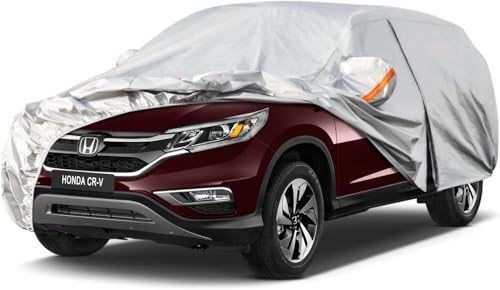 Kayme Capa de carro exterior, compatível com Honda CR-V (2014-2025), capa para carro impermeável, respirável, anti-UV, anti-pó, de 6 camadas, cobertura de carro com fecho de correr e forro de algodão.