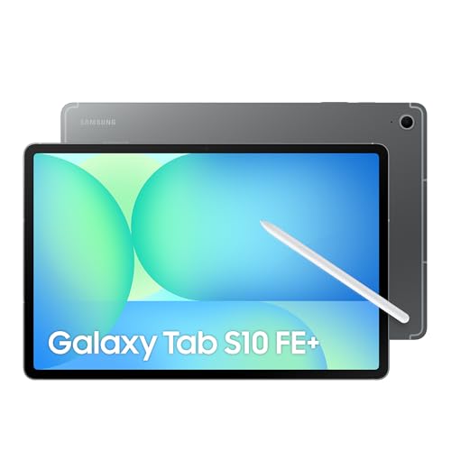 Samsung Galaxy Tab S10 FE+ 256GB, tablet Android + S Pen, Galaxy AI, 8 GB RAM, ecrã de 13,1", bateria de longa duração, cinzento, garantia do fabricante 3 anos + 1 ano extra