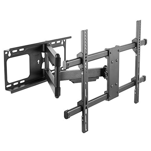 RICOO Suporte TV parede 37-65" (94-165 cm) S4764 braço articulado giratório inclinável cabide televisão universal VESA 300 x 200-600 x 400 preto