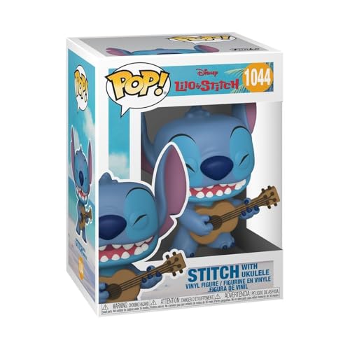 Funko Pop! Disney: Stitch with Ukulele - Lilo and Stitch - Figura de vinil colecionável - ideia de presente - Mercadoria oficial - brinquedos para crianças e adultos - Filmes Fans