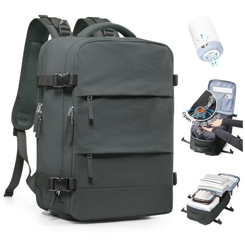 SZLX Mochila de viagem para mulher, mochila a vácuo, bagagem de mão 40 x 30 x 20 Ryanair Easyjet, mochila de transporte impermeável para desporto ao ar livre, malas de viagem para computador portátil
