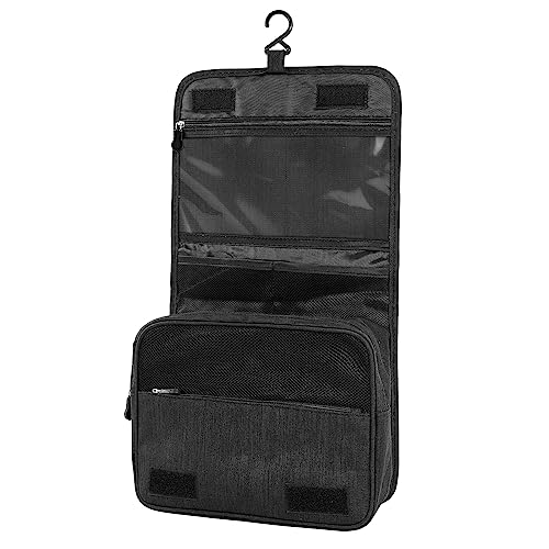 AiQInu Neceser de viagem, impermeável de grande capacidade precisa de maquilhagem, bolsa de higiene com gancho pendente para homem e mulher acessórios de viagem