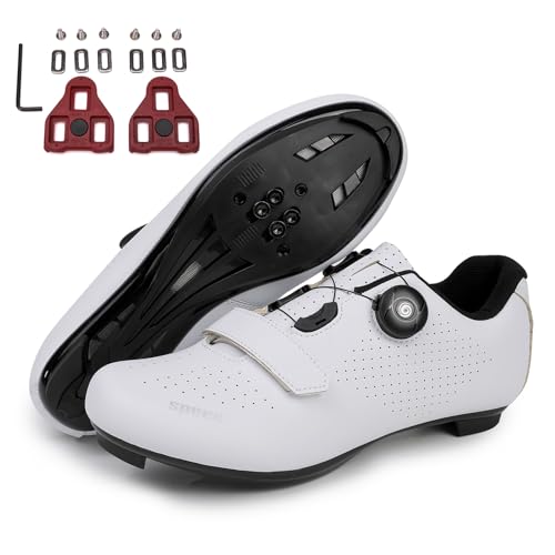 Fansu Sapatilhas de ciclismo de estrada, com alas delta, sapatilhas de ciclismo para homem, compatíveis com Look SPD SPD-SL Delta Lock, sapatilhas para bicicleta de interior exteriores