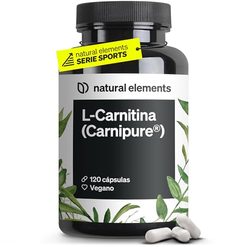 L-carnitina 2000 – Matéria-prima registada da marca Carnipure® de Lonza, 2.000 mg de L-carnitina por dose diária, 120 cápsulas, vegan, de alta dosagem, sem aditivos