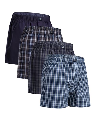DANISH ENDURANCE Cuecas de tecido para homem, 100% algodão orgânico, conjunto de 3 ou 6, corte americano, cintura elástica, estilo calções