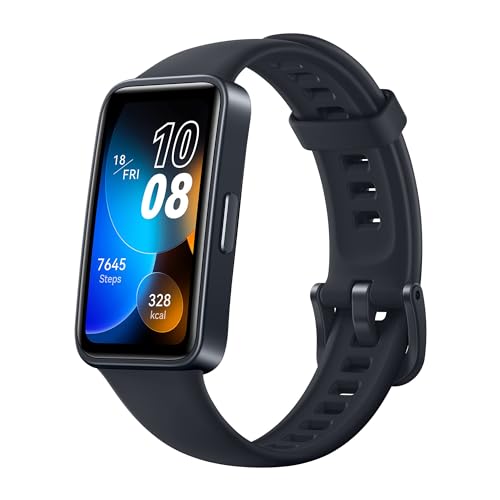 HUAWEI Band 8 Smart Watch, design fino, rastreamento preciso do sono, bateria de 14 dias, compatível com Android e iOS, para saúde e bem-estar, versão espanhola, preto