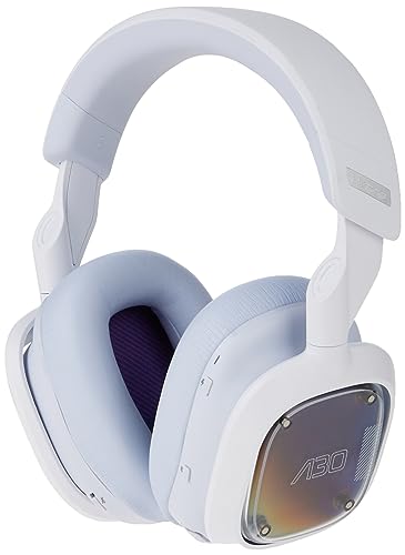 ASTRO Gaming Logitech G A30 LIGHTSPEED Auriculares sem fios para Bluetooth, Dolby Atmos, mic removível, bateria 27h, carregamento USBC, para PS5, PS4, Xbox, NSW, PC, Android, branco