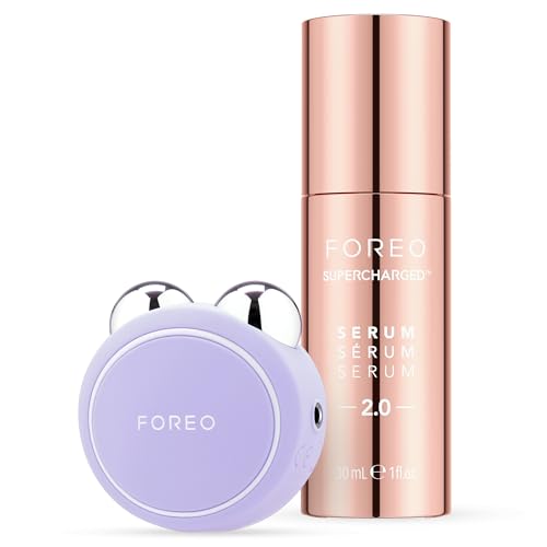 FOREO BEAR Mini Lavender Serum Sérum Serum 30 ml | Dispositivo lifting facial com microcorrentes, redutor de queixo | massajador facial | presentes para mulher, conjunto de presente