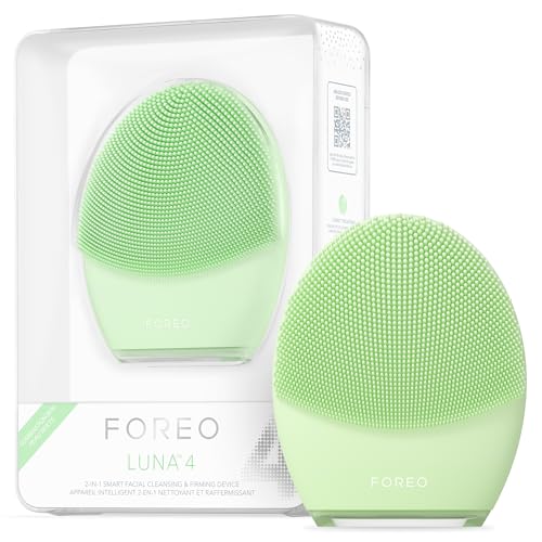 FOREO LUNA 4 escova de limpeza facial - massajador facial reafirmante - cuidado facial anti-idade - cuidado facial simples - pele mista