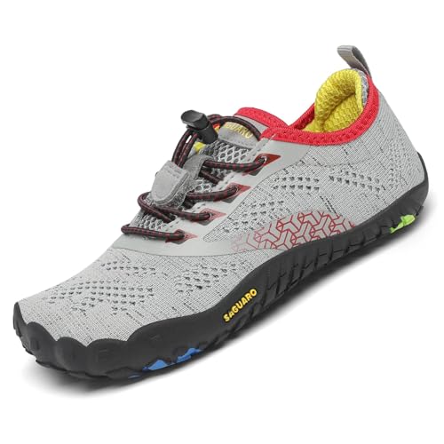SAGUARO Calçado escalço crianças sapatilhas de trilho meninas respiráveis minimalistas sapatilhas de desporto para exterior interior, 24-36 UE