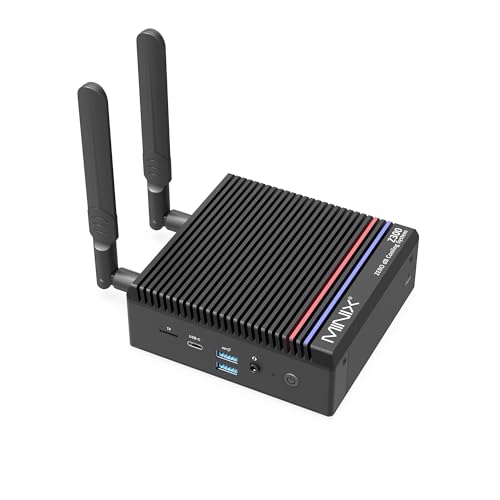 MINIX Fanless Windows 11 Pro Mini PC, Intel 12th Gen N300, Neo Z300-0dB, 16 GB DDR4, 512 GB M.2 PCIe Gen3 x 4 SSD micro computador de computador, 4K Dual Display/2,5 G LAN, para negócios Home Offi. ce