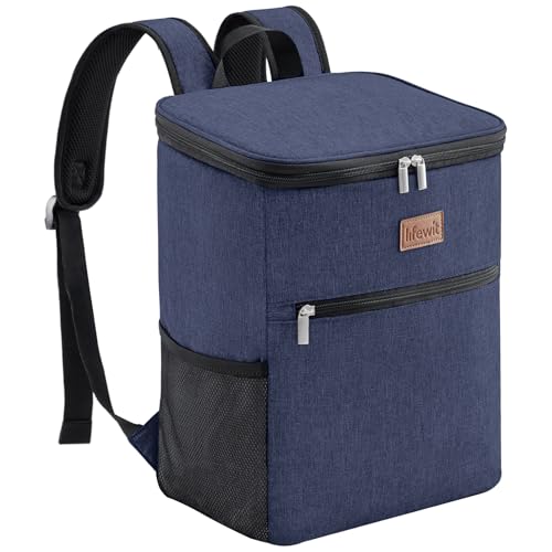 Lifewit Mochila frigorífico 24 l (30 latas), mochila térmica grande, frigorífico portátil porta-alimentos para homem e mulher, coler bag para piquenique/praia/churrasco/acampamento/trabalho/viagens
