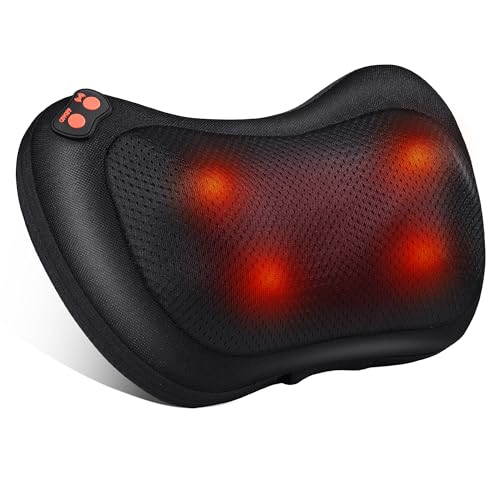 Massajador cervical e pescoço Shiatsu almofada massagem com função de calor e rotação 3D massagem de calor para relaxamento de fadiga em casa, escritório