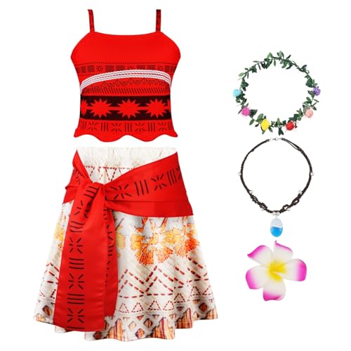 URAQT Traje de noite para menina, vestido de princesa para menina, disfarce de princesa com colar, acessório para menina, disfarce de carnaval para festa de aniversário, roupa de verão