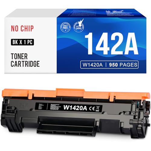 142A W1420A Tonificador de substituição para HP 142A W1420A 142X W1420X Tonificador para HP Laserjet Pro M110w M110 M110we MFP M140w M140 M139we M139w M139w M13999999999999 w 1 Normal Preto, sem chip)