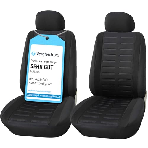 Upgrade4cars Capas para assentos dianteiros de carro, universais, pretos, para motorista e copiloto, acessórios interiores para mulher e homem