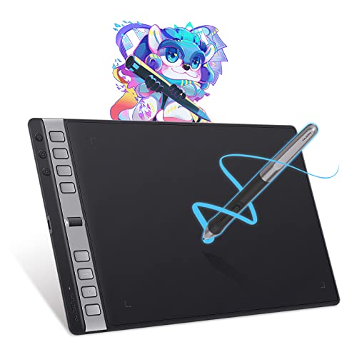 HUION Inspiroy 2 L Tablet gráfica, 10,5 x 6,56 polegadas, preto, compatível com Mac, PC, Linux e Android, para criação de arte digital, edição de fotos e trabalho de design
