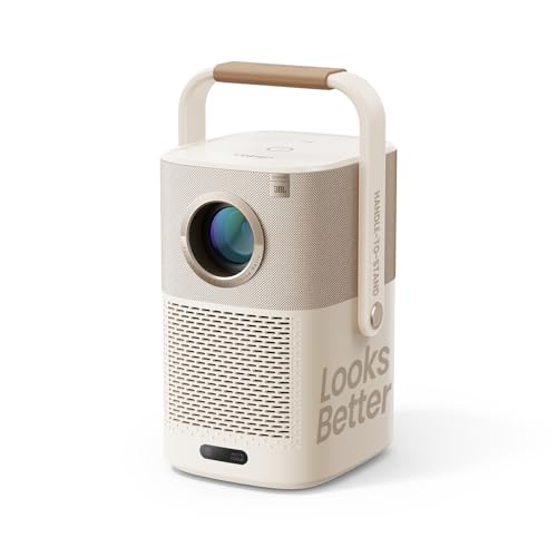 Sound by J&Built-in Battery: projetor portátil com WiFi Bluetooth, Projetor Full HD 1080P nativo, foco automático/keystone, 2,5 H vídeo projetor cinema em casa/exterior para telemóvel / iOSSONE