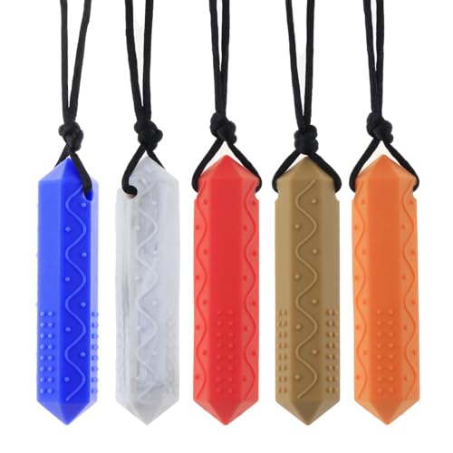 Silicone durável para crianças autistas, pingente mastigável para meninos e meninas, alivia o TDAH, ferramenta de concentração e calmante