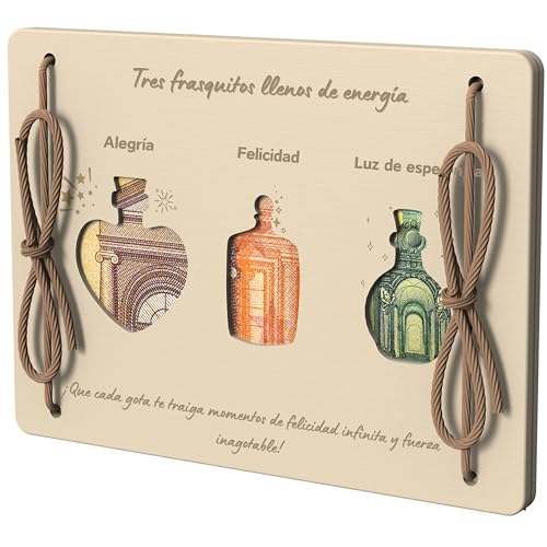 Cartão de felicitações de madeira | Presente com dinheiro, carteira de madeira | presente de aniversário original | presente divertido | presente para viagens e aniversários (garrafas mágicas dos