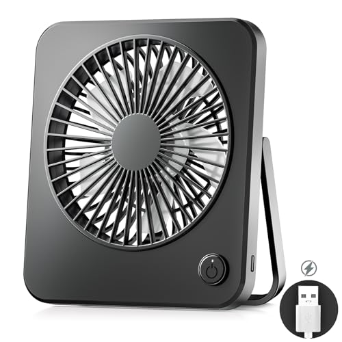 OUILA Mini ventilador usb portátil 3 em 1, silencioso potente 3 velocidades, pequeno para campismo, secretária, biblioteca, casa, escola e escritório