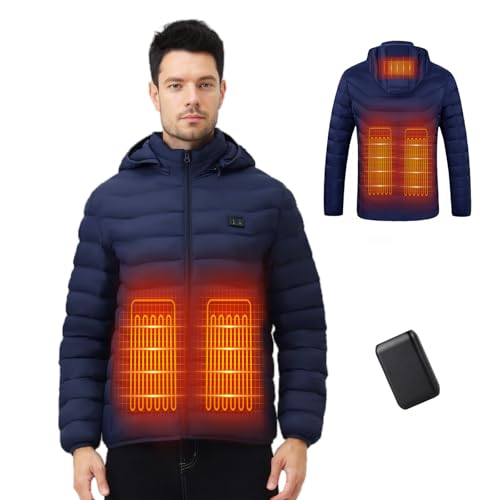 Casaco aquecedor adequado para homens e mulheres, com temperatura ajustável casacos aquecidos com 3 temperaturas e 5 zonas ideal para acampar