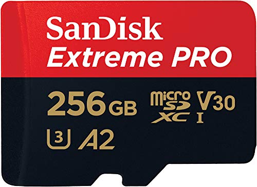 SanDisk Extreme PRO Micro cartão SDXC 256 GB adaptador SD (para câmaras de ação, drones, móveis, até 200 MB/s) desempenho A2, RescuePRO Deluxe, UHS-I, C10 U3 V30