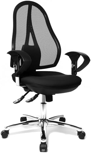 Topstar OP290UG20 Open Point SY Deluxe - Cadeira giratória para escritório (inclui braços), cor preta