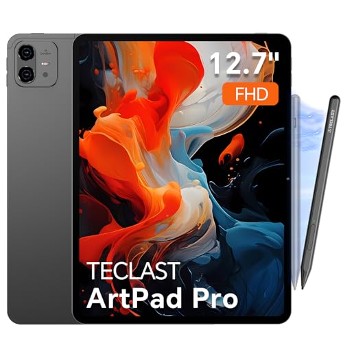 TECLAST Artpad Pro Helio G99 Tablet 12,7 polegadas 2176 × 1600, tablet Android 15 2,2 GHz Octa-Core, 20 GB RAM+256 GB RAM(TF 4TB), Duplo SIM 4G LTE+5G WiFi/GPS/1111 3MP/100 000 mAh-30W, com lapize