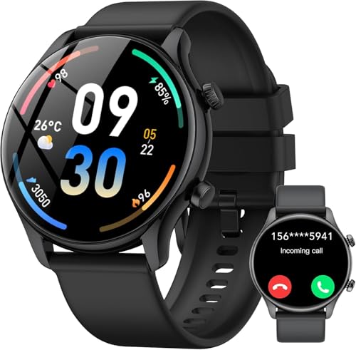 vamout Relógio inteligente homem mulher, 1,39" Display Smartwatch com chamadas, Smart Watch monitor de sono/SpO2, podómetro, 120 modos desportivos, IP68 impermeável relógio desportivo para Android iOS