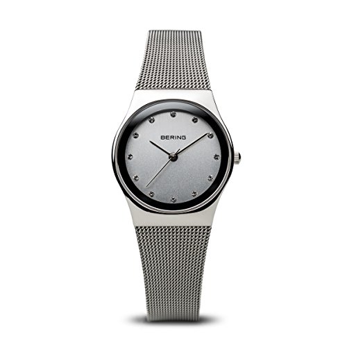 BERING 12927 Reloj de Cuarzo para Mujer con Caja de Acero Inoxidable de 27 mm y Esfera, Correa milanesa, Cristal de Zafiro y Resistencia al Agua de 3 ATM