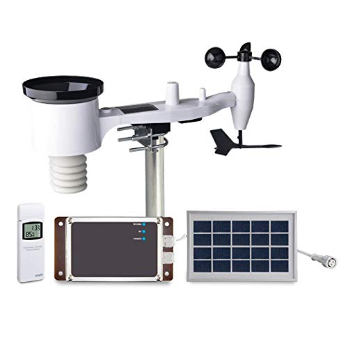 ECOWITT Ws6006 Estação meteorológica sem fios 3G/4G profissional com sensor solar 7 em 1 exterior, monitorização da internet e alertas SMS domésticos, 433 MHz